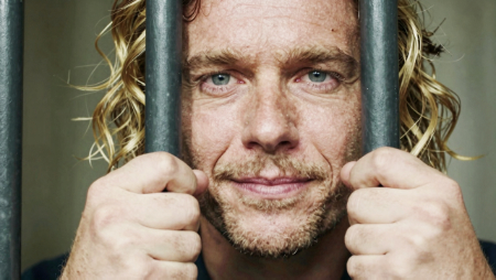 man behind bars