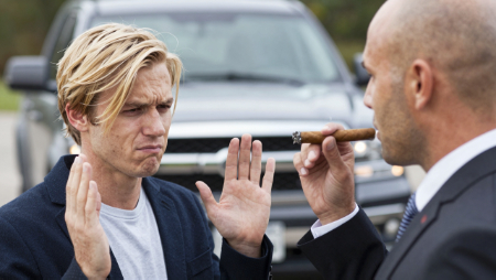 man buying car without the promise of title generated with Z-Image