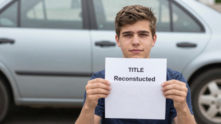 young driver holding reconstructed title generated with Z-Image